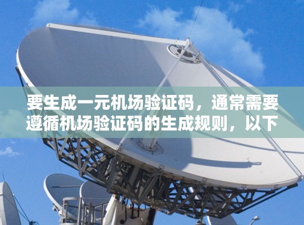 要生成一元机场验证码,通常需要遵循机场验证码的生成规则,以下是一些常见的方法 要生成一元机场验证码,通常需要遵循机场验证码的生成规则,以下是一些常见的方法
