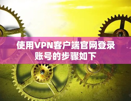 使用VPN客户端官网登录账号的步骤如下
